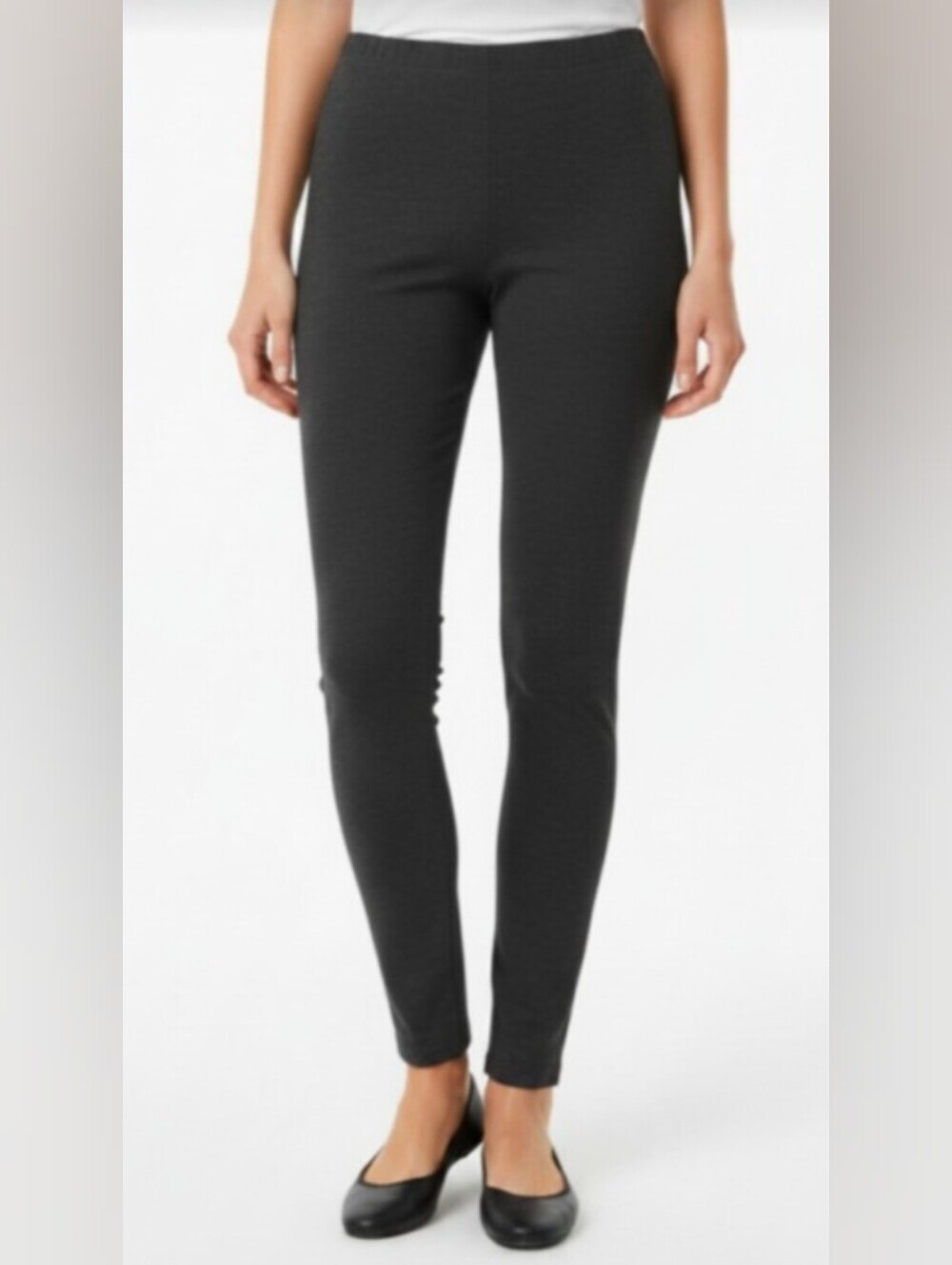 LOFT! BLACK W/GRAY MICRODOT PATTERN LUXURIOUS WINTER WEIGHT LEGGINGS! SZ M